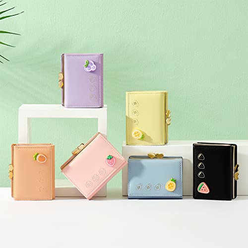 YINHEXI Wallet Card Holder, Small Bifold RFID Blocking Purse, Cute Small Leather Pocket Wallet for Women, Girls, Ladies (Baby Pink) 5