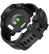 ISABAKE 20mm klockarmband för Garmin Vivoactive 3 / Venu Sq/Forerunner 245 645, Silikon Ersättnin...