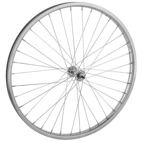 Wheel Master Front Bicycle Wheel 24 x 1.75 36H, Steel, Bolt On, Silver Cover