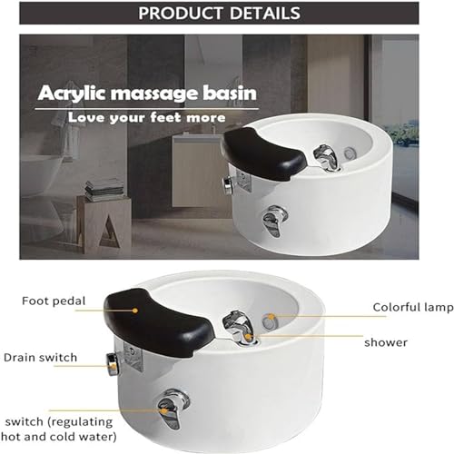 Spa de pies acrílico con masaje y calentamiento portátil miniatura 3