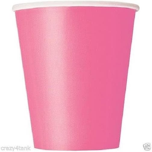 Premium Hot Pink Paper Cups - 9 oz (Pack of 14) - Elegant & Eco-Friendly Party Drinkware - Perfect for Birthdays, Showers, & Special Celebrations - Image 2