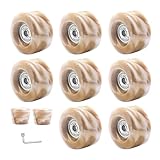 HRODA Resistente al desgaste para patines de doble fila, monopatín, patines de ruedas, quads de repuesto con rodamientos