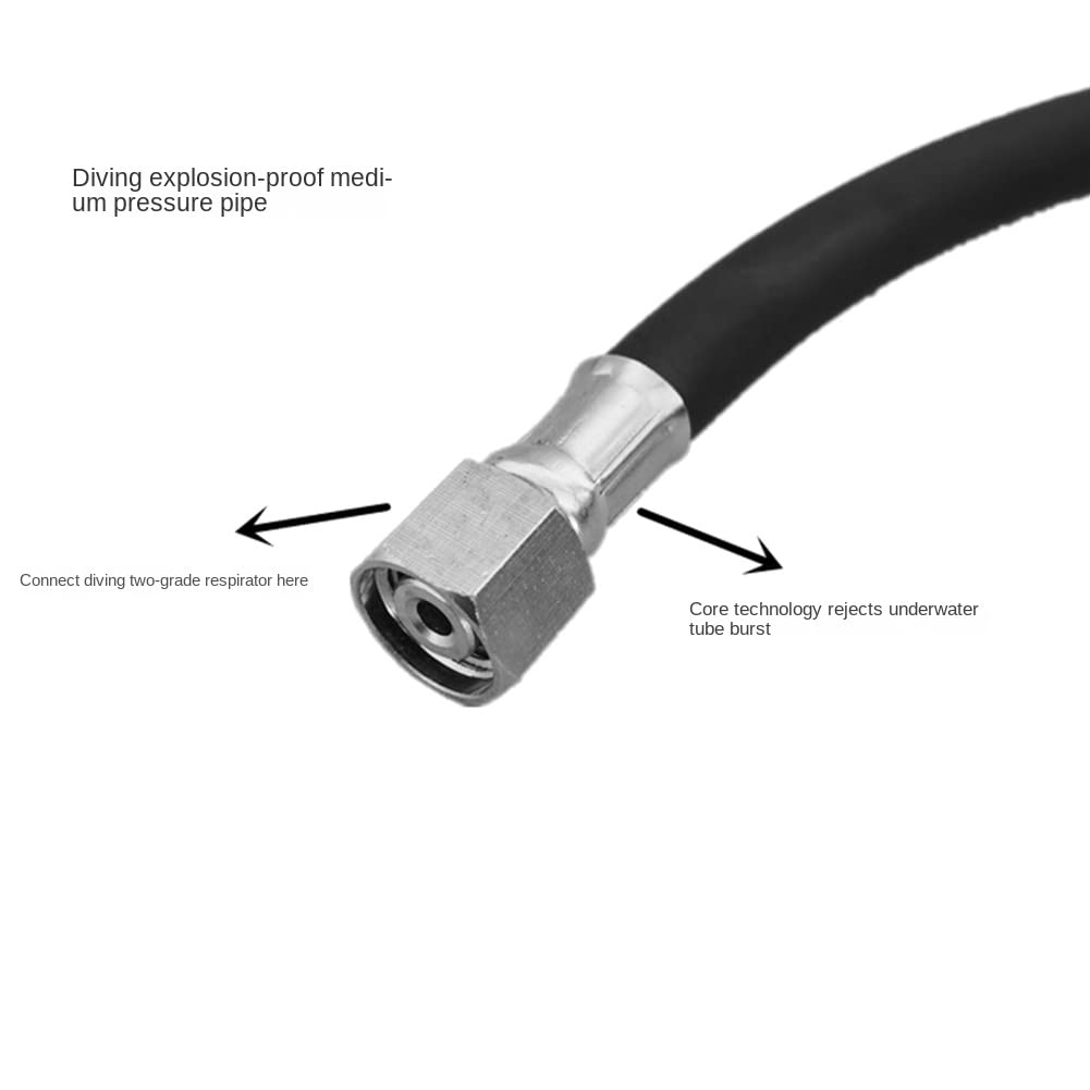 Wisyurt Tauchschlauch Mittlerer Druck Für BCD - 90cm Druckregler Schlauch Für Atemregler