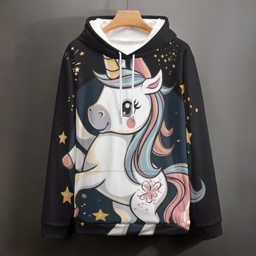 Sweatshirt licorne pullover à capuche taille S idée cadeau originale - 3