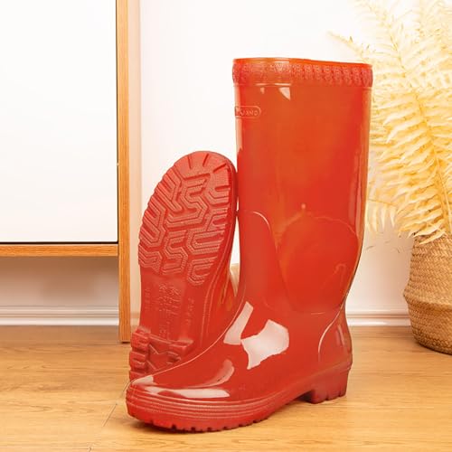 CCOOfhhc Barfuß Gummistiefel Damen Glitzer Wasserfeste Stiefel Wasserdicht Hohe Gummistiefel Rutschfest Regenstiefel Leicht Regenschuhe Outdoor Angelstiefel Herren Gartenschuhe