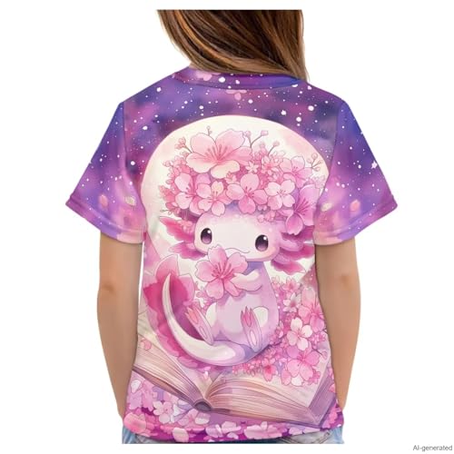 Image of WELLFLYHOM Kids Tshirts Girls Boys Short Sleeve Crewneck Tees Shirts Casual Sport Pullover Tops Size 3-16 Years