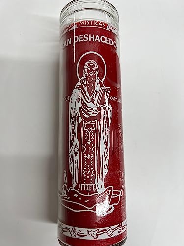 Saint Deshacedor (San Descacedor) Unscented 1 Color Pillar Candle in Glass