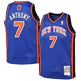 Carmelo Anthony New York Knicks #7 NBA Kids 4-7 Blue Hardwood Classics Swingman Jersey - Kids 5/6