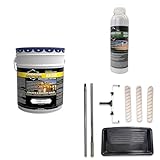 Armor AR350 Low Gloss Wet Look Concrete Sealer 5 Gal – Exterior Concrete & Pavers, 700 VOC – Includes Fine Non-Slip Additive & 18' Roller Kit