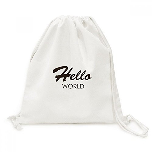 Sac cordon en toile Programmer Interface Bonjour Tout Le Monde pour le voyage et quotidien