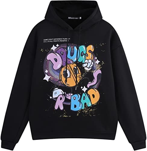Maener Novelty Hoodie Drugs R Bad Cartoon Graphic Hooded Pullover for Men Women Unisex Maener Novelty Hoodie Drugs R Bad Cartoon Graphic Hooded Pullover for Men Women Unisex