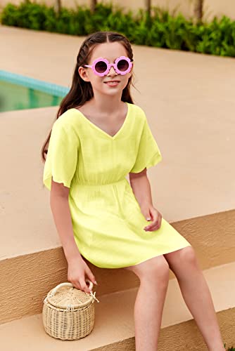 Image of Fommykin Girls Swimwear Cover Ups Kids Beach Bathing Suit Coverups Cute Sweet Bikini Swimsuit Tunic Dress