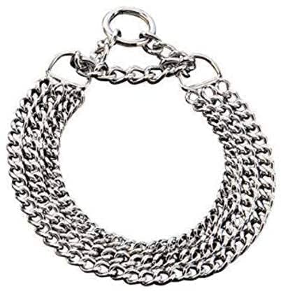 PSK PET MART Heavy Duty Super 3 Layer Dog Choke Chain Silver -24 Inch Collar Dog Choke Chain Collar (Large) (B09PK6JX3X) Amazon Price History, Amazon Price Tracker