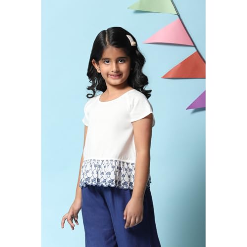 Image of BIBA Girls Blend Regular Rayon Short Top