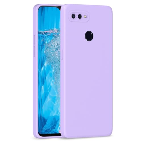 Image of Outlouders Back Cover for Oppo F9 / F9 Pro / A5 / A5S | Camera Protection | Durable Soft Matte Silicone Bumper Case (Purple)
