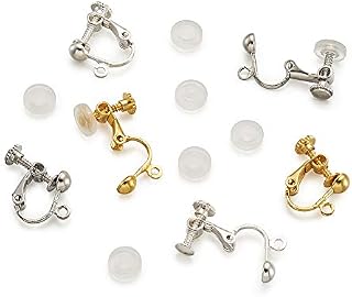 Craftdady 24Pcs Clip-on Earring Converter Mixed Colors Non-Pierced Earring Clip Backs with Comfort Earring Pads for Turn Any Studs into Clip on Earring Jewelry Making