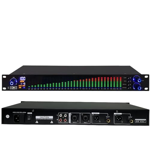 Ecualizador Estéreo Profesional de 31 Bandas con Procesador de Señal Digital, 10 Modos Guardables, Pantalla LCD y Luces LED (Color: Único)