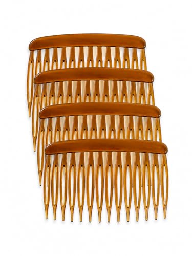 Pretties Accessories Set of 4 Tort Plain Hair Combs Slides 7 cm (2.8) Set of 4 Tort Plain Hair Combs Slides 7cm (2.8)