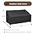 iBirdie Patio Furniture Sofa Covers 58W x 33D x 32H inch 2-Seater Outdoor Waterproof Couch Loveseat Bench Cover, Black