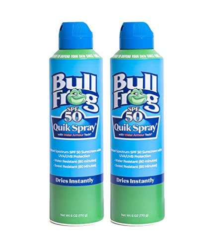 Bullfrog Quik Spray Sunscreen SPF 50 2 Pack