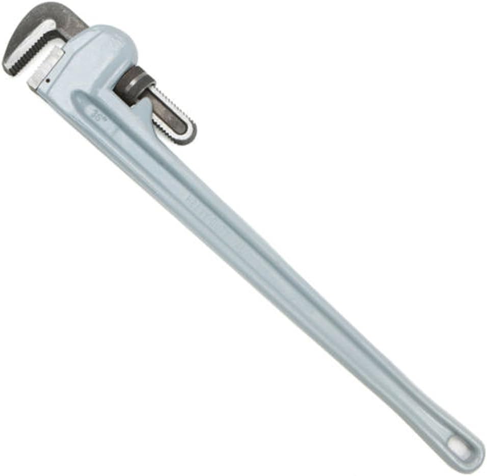 36" inch HD Plumbing Pipe Wrench Aluminum Straight Adjustable Jaw Non-Stick Nut