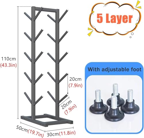 Support de tapis de yoga double face et autoportant avec pieds réglables