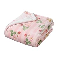 ウェッジウッド ワイルドストロベリー 綿毛布 ピンク グリーン ペア 未使用品 ウェッジウッド ワイルドストロベリー 綿毛布 ピンク グリーン