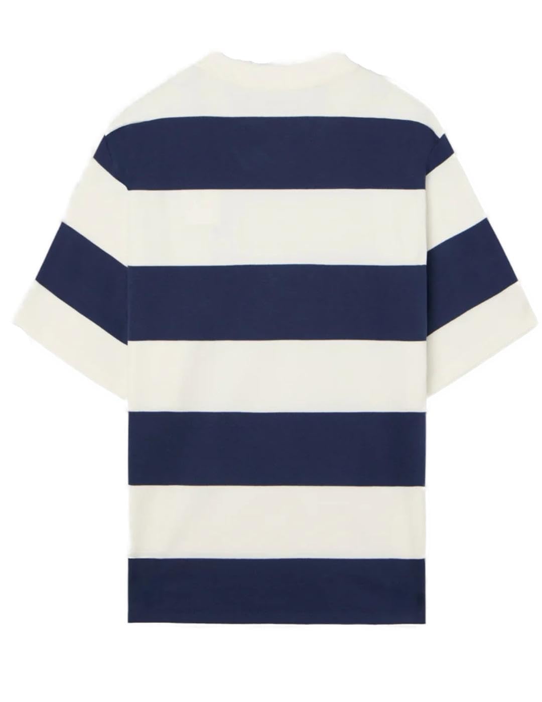 SILBON Maglietta Special Fit a Righe Larghe, Blu Navy, M-3XL