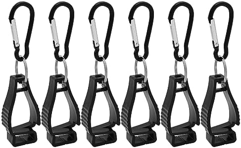 GYSRXS Handschuhhalter Schwarz 6 Stück Handschuh Halterung Clip Security Handschuh Grabber mit Interlock-Design Passend für Arbeitshandschuhe,Helm,Schlüsse,Handtücher(Schwarz)