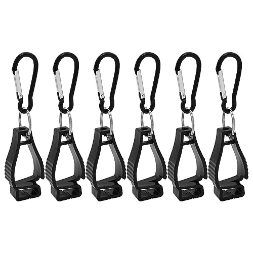 GYSRXS 6 Pièces Porte Gants Pompier Clips de Gants avec Mousqueton Pince Gants de Travail in Plastique Convient pour Gants,Casque,Clé et D'autres Petits...