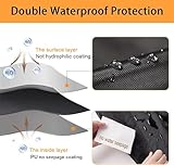 RICHIE Round Garden Furniture Covers Waterproof, Patio Round Garden Table Cover 102x71cm Heavy Duty 420D Oxford Small Round Table Covers with Drawstring Cord, Windproof, Anti-UV Black - Image 3