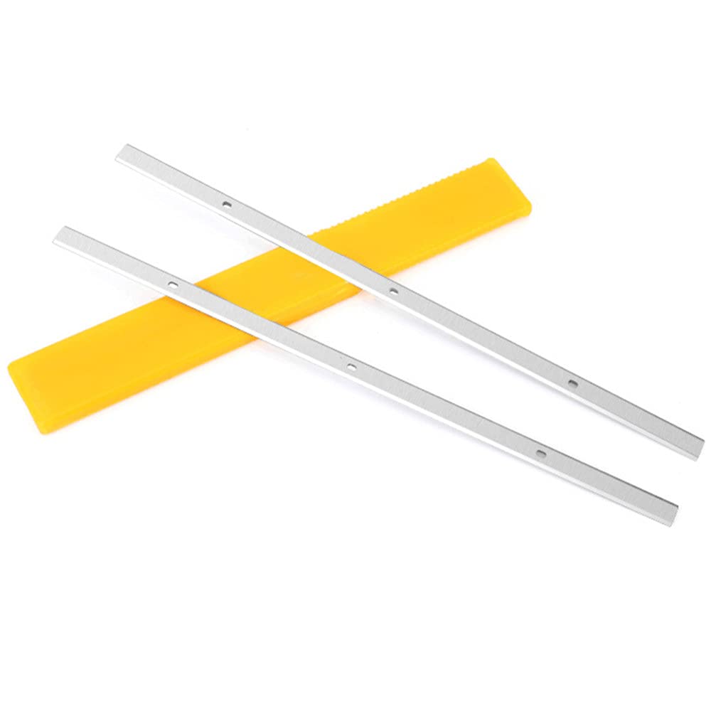 2/4 piezas 13 '' Cuchillas de cepillado de acero de alta velocidad Cuchillas de cepillado de madera eléctricas industriales reemplazables Herramientas de carpintería 333 * 12 * 1,5 mm, como se muestra