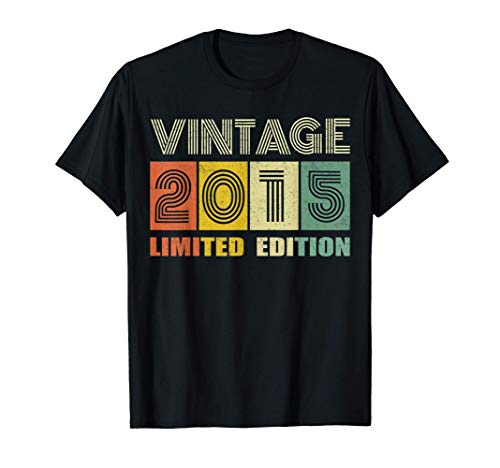 6 Year Old Gifts Vintage 2015 Limited Edition 6th Birthday Camiseta
