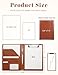 Junior Padfolio Clipboard Small for 7 x 9 Writing Pad Refillable, Mymazn Faux Leather Folder A5 for Folio Notepad Legal pad 5 x 8 Junior Size Folio Portfolio (Brown)