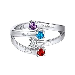C. 4 birthstones & names-silver