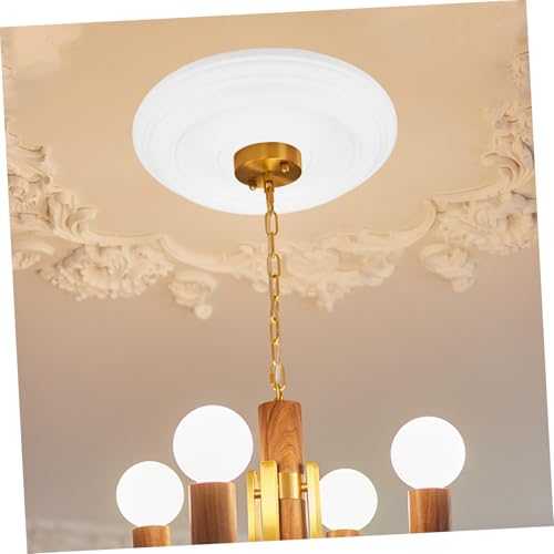 Médaillon de plafond TEHAUX rond à installation rapide pour masquer les défauts de surface
