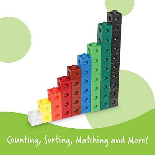 Learning Resources Snap Cubes (Set of 100) Cube Maths Counters, Home Learning, Teacher Aids