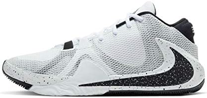 Tênis de basquete masculino Nike Zoom Freak 1, White/White/Black