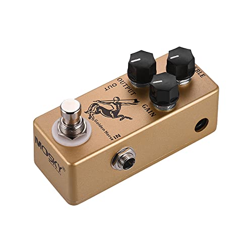 Mosky Golden Horse Pédale d’overdrive basée sur Klon Centaur Doré - Les Beatles, Paul McCartney, John Lennon, RIngo Starr, George Harrison Mosky Golden Horse Pédale d'overdrive basée sur Klon Centaur Doré – Image 3