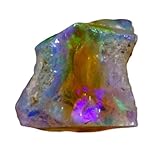 Dazzlegems Ultra Fire Opal Rough Gemstone, Raw Crystals Gemstone, Ethiopian Opal Rock, Jewelry Making Supplies, Chakra Healing, Energy Stone, Reiki, Meditation, Art-Crafts-Diy Stone,04.30Cts,