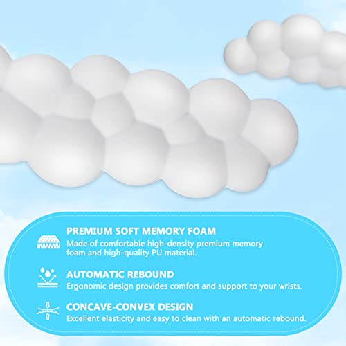 Keyboard Wrist Rest, Memory Foam Wrist Rest For Computer Keyboard, Ergonomic Palm Rest, Wrist Support For Keyboard Cloud Wrist Rest, Mouse Pad Wrist Support - Laptop, And Computer Use (White) #TOP4