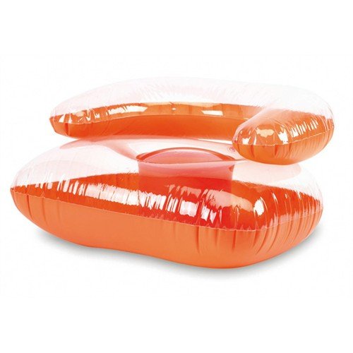 geschenkartikel-shopping Aufblasbarer Poolsessel Loungesessel in orange - transparent von noTrash2003