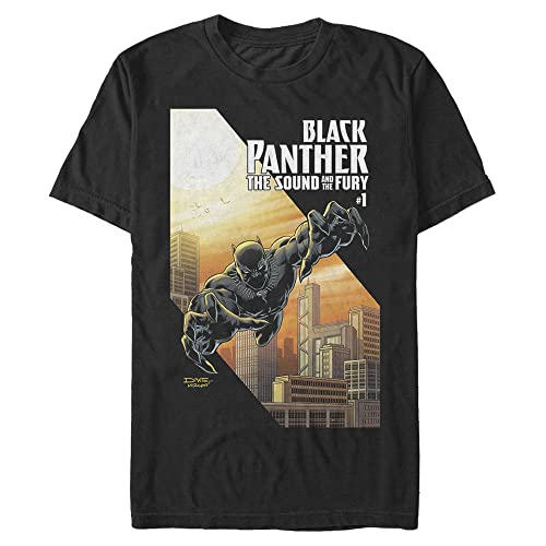 T-shirt Marvel Black Panther Fury 4XL noir top manches courtes style streetwear