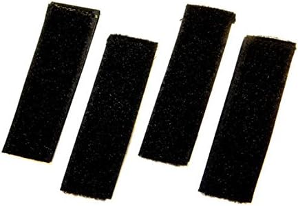 Del Molle Strips for Attaching Tactical ID Patches - for 3-inch high Patches - 4-Count - Black
