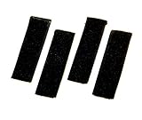 Del Molle Strips for Attaching Tactical ID Patches - for 3-inch high Patches - 4-Count - Black