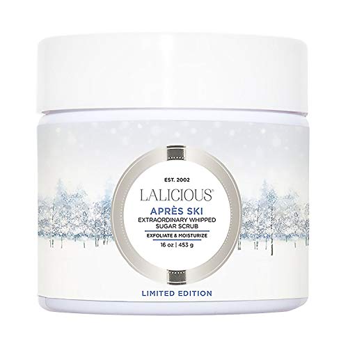 LALICIOUS Après Ski Extraordinary Whipped Sugar Scrub - Limited Edition Exfoliating Body Scrub with Winter Spices, Citrus Peel & Teakwood (16oz)
