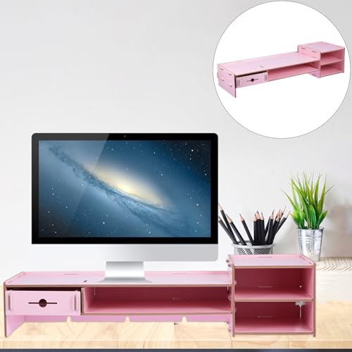 Support moniteur PC en bois pour organiser un bureau encombré