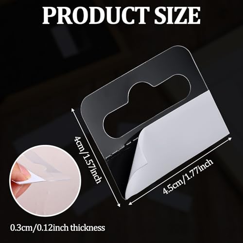 Image of 20 Pcs Small Adhesive Plastic Sawtooth Picture Hanger Plastic Hanging Tabs Clear Foamboard Plate Hangers for The Wall Stick On Picture Hanger Sawtooth Without Nails