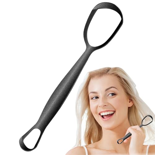 Limpiador lingual para adultos, raspador de lengua de acero inoxidable, raspador en forma de abanico, reduce el mal aliento, mejora la higiene bucal herramienta de cuidado para familias