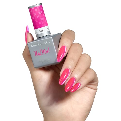 HALMAI Kit de Esmalte Uñas Gel OneCate Ojo de Gato con Imán-5 en 1 para Uñas (Base,Color,Builder,Fortalecedor,Top Coat)-Regalo de Manicura DIY y Fácil para Principiantes & Uso en Hogar (Rosa palo)